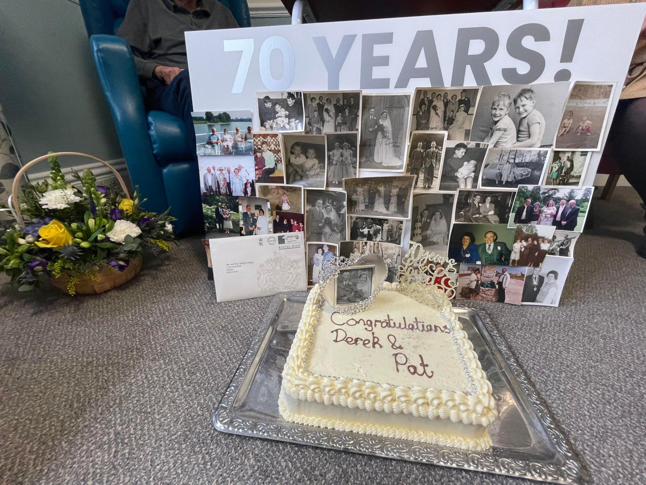 Anniversary Cake Celebrate 70 Years Marriage Stock Photo 2320308885 |  Shutterstock