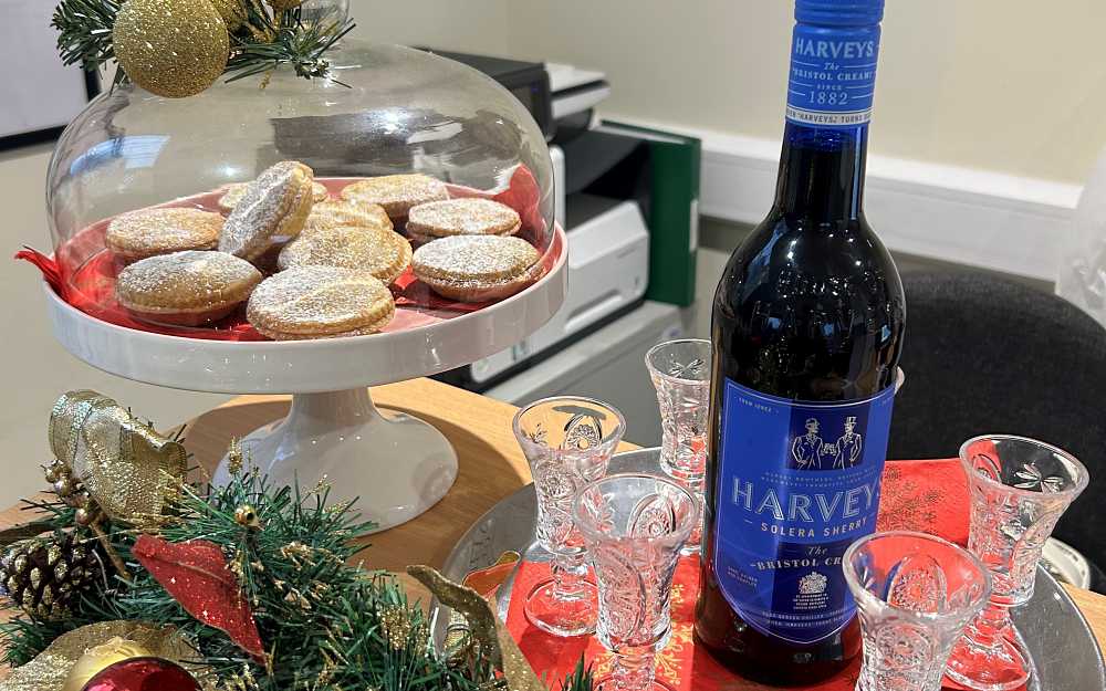 mince pies and sherry